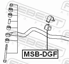 FEBEST TULEJA STABILIZATORA MSB-DGF 