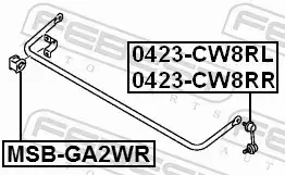 FEBEST TULEJA STABILIZATORA MSB-GA2WR 