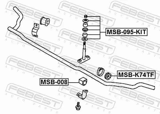 FEBEST TULEJA STABILIZATORA MSB-K74TF 