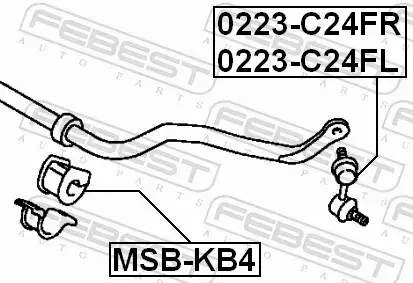 FEBEST TULEJA STABILIZATORA MSB-KB4 