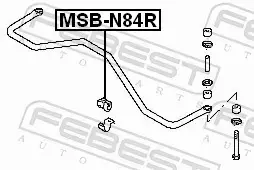 FEBEST TULEJA STABILIZATORA MSB-N84R 