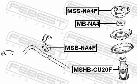 FEBEST TULEJA STABILIZATORA MSB-NA4F 