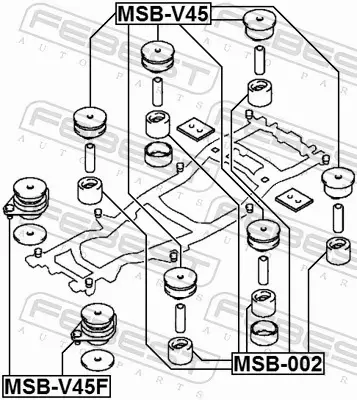 FEBEST PODUSZKA RAMY MSB-V45 