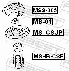 FEBEST PODKŁADKA SPRĘŻYNY ZAWIESZENIA MSI-CSUP 