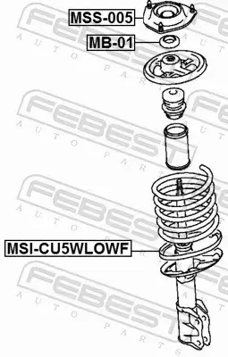 FEBEST PODKŁADKA SPRĘŻYNY ZAWIESZENIA MSI-CU5WLOWF 