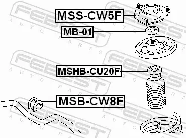 FEBEST PODUSZKA AMORTYZATORA MSS-CW5F 