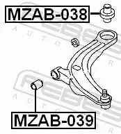 FEBEST TULEJA WAHACZA MZAB-038 