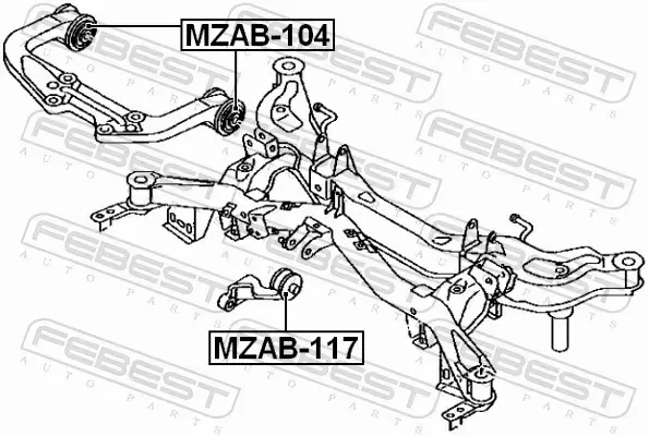 FEBEST TULEJA WAHACZA MZAB-117 