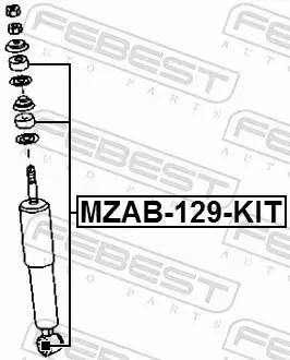 FEBEST TULEJA ZAWIESZENIA MZAB-129-KIT 