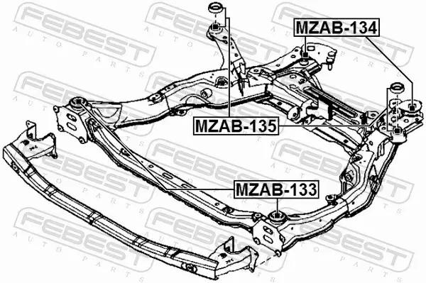 FEBEST TULEJA BELKI MZAB-133 