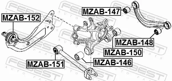 FEBEST TULEJA ZAWIESZENIA MZAB-148 