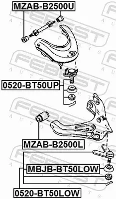 FEBEST TULEJA WAHACZA MZAB-B2500L 