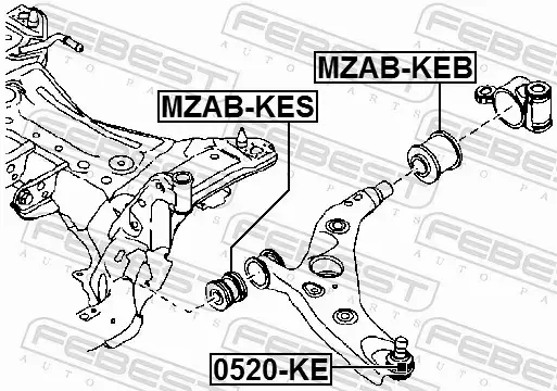 FEBEST TULEJA WAHACZA MZAB-KES 