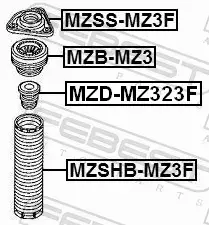 FEBEST ODBÓJ AMORTYZATORA MZD-MZ323F 