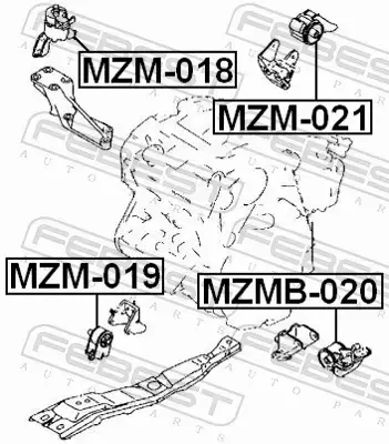 FEBEST PODUSZKA SILNIKA MZM-019 