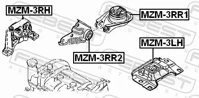 FEBEST PODUSZKA SILNIKA MZM-3RH 