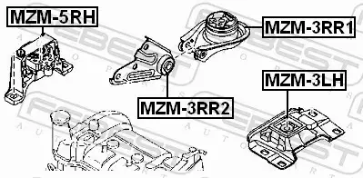 FEBEST PODUSZKA SILNIKA MZM-5RH 