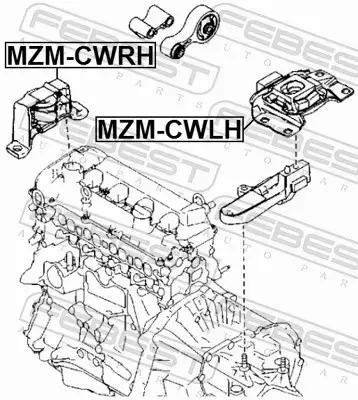 FEBEST PODUSZKA SILNIKA MZM-CWRH 