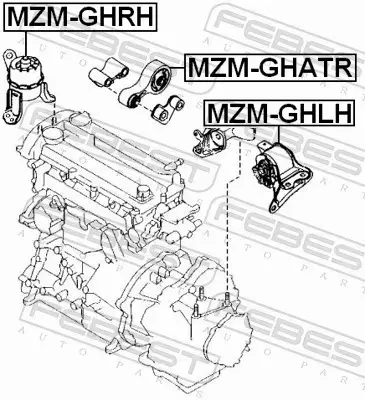 FEBEST PODUSZKA SILNIKA MZM-GHATR 