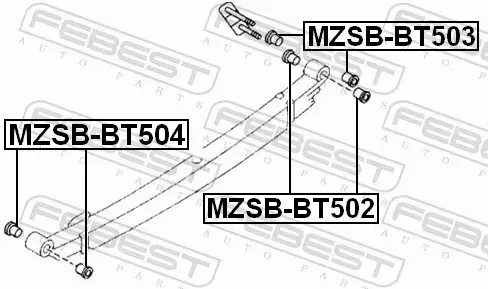 FEBEST TULEJA RESORA MZSB-BT503 