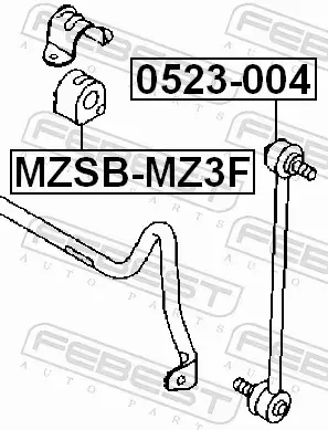 FEBEST TULEJA STABILIZATORA MZSB-MZ3F 