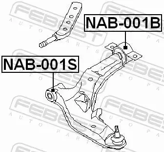 FEBEST TULEJA ZAWIESZENIA NAB-001B 