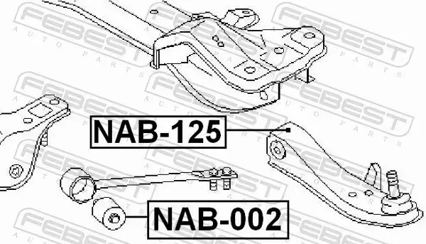 FEBEST TULEJA WAHACZA NAB-002 