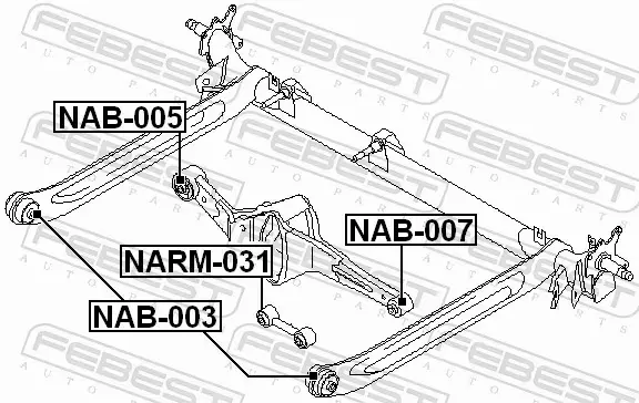 FEBEST TULEJA WAHACZA NAB-007 