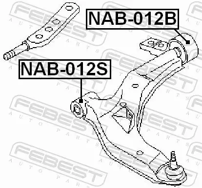 FEBEST TULEJA WAHACZA NAB-012B 