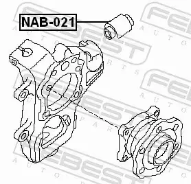 FEBEST TULEJA WAHACZA NAB-021 