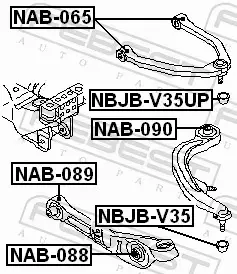 FEBEST TULEJA ZAWIESZENIA NAB-065 