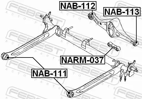 FEBEST TULEJA ZAWIESZENIA NAB-112 