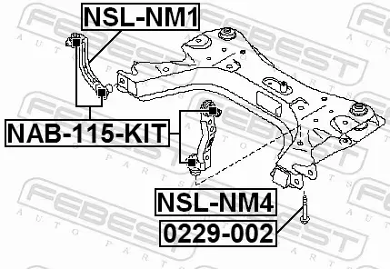 FEBEST TULEJA ZAWIESZENIA NAB-115-KIT 