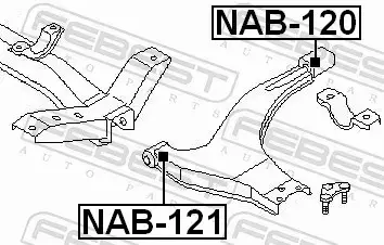 FEBEST TULEJA WAHACZA NAB-121 