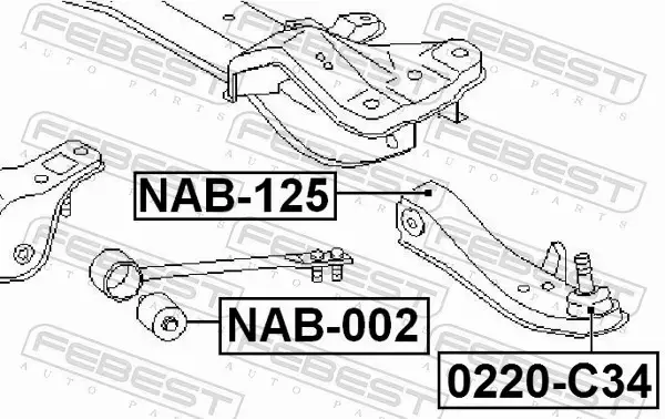 FEBEST TULEJA WAHACZA NAB-125 