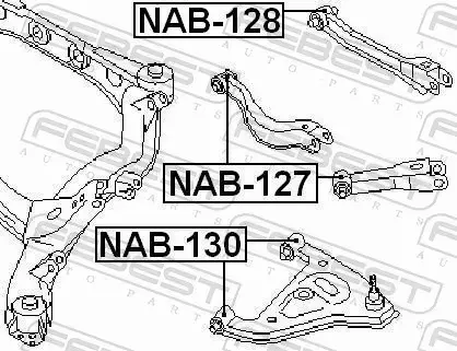 FEBEST TULEJA WAHACZA NAB-130 