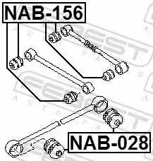 FEBEST TULEJA ZAWIESZENIA NAB-156 