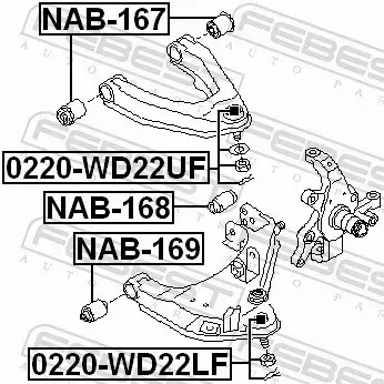 FEBEST TULEJA WAHACZA NAB-167 