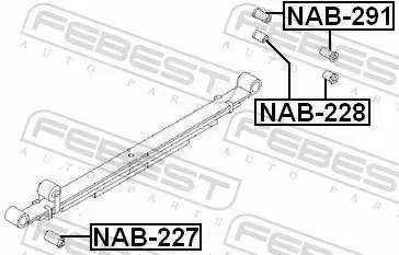 FEBEST TULEJA ZAWIESZENIA NAB-228 