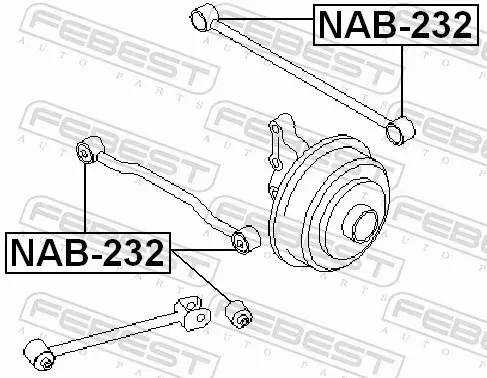 FEBEST TULEJA WAHACZA NAB-232 