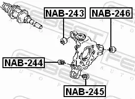 FEBEST TULEJA ZAWIESZENIA NAB-244 