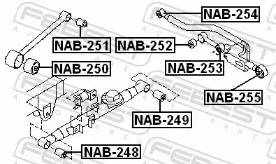 FEBEST TULEJA ZAWIESZENIA NAB-252 