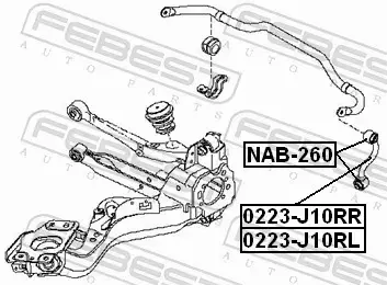 FEBEST TULEJA ZAWIESZENIA NAB-260 