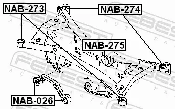 FEBEST TULEJA WAHACZA NAB-273 