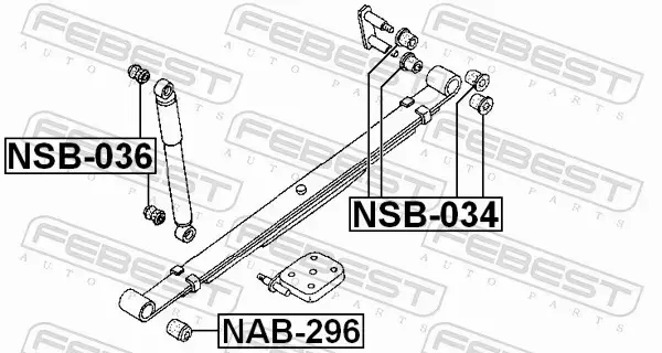 FEBEST TULEJA ZAWIESZENIA NAB-296 