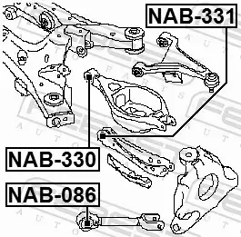 FEBEST TULEJA ZAWIESZENIA NAB-331 