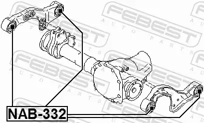 FEBEST TULEJA ZAWIESZENIA NAB-332 