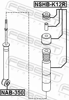 FEBEST TULEJA ZAWIESZENIA NAB-350 