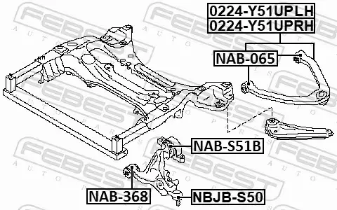 FEBEST TULEJA WAHACZA NAB-368 