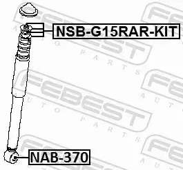 FEBEST TULEJA ZAWIESZENIA NAB-370 